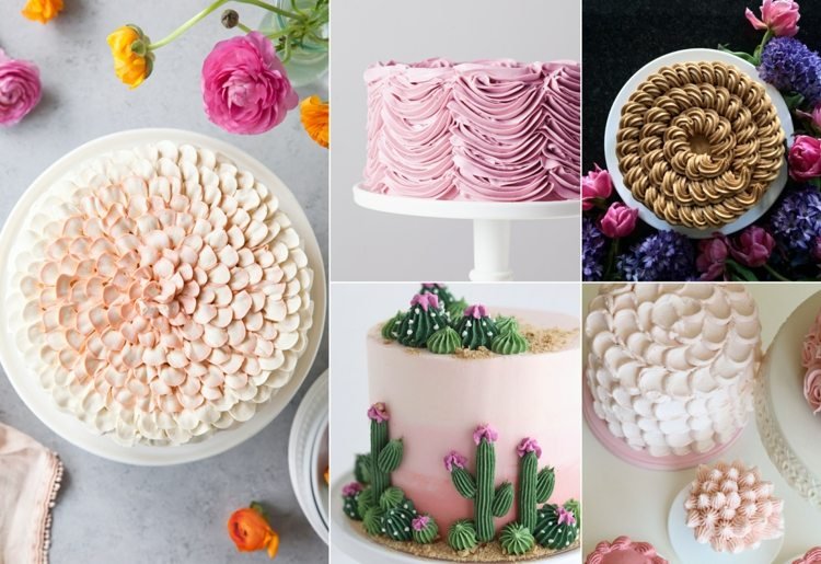 Decore bolos com sacos de confeitar - padrões e motivos maravilhosos para iniciantes