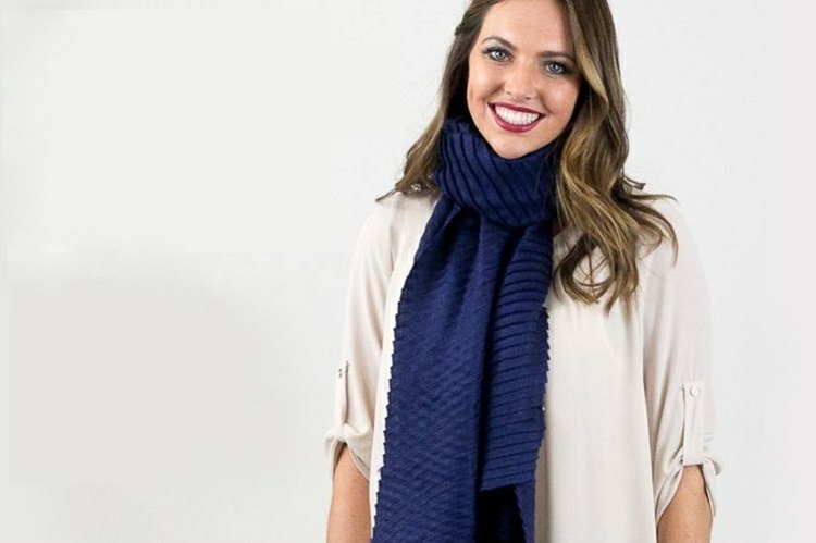 Amarre nó duplo com lenço de inverno para homens e mulheres