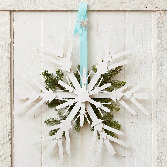 floco de neve consertar porta da frente decoração natal