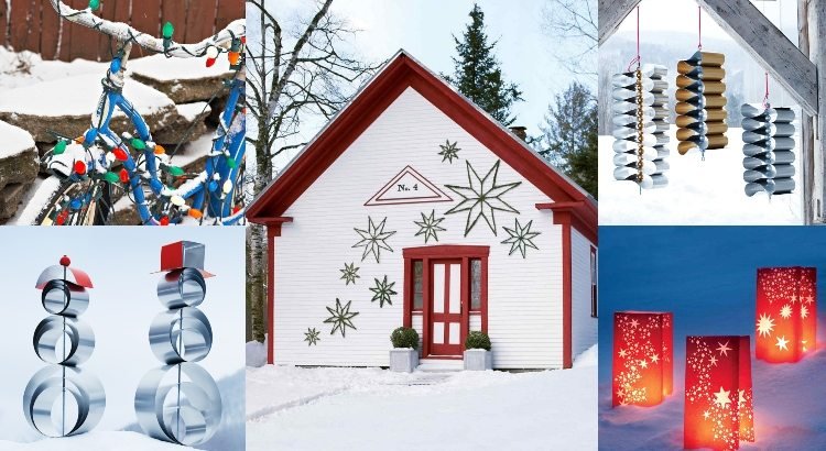 Faça você mesmo ideias de decoração de inverno para a entrada da casa