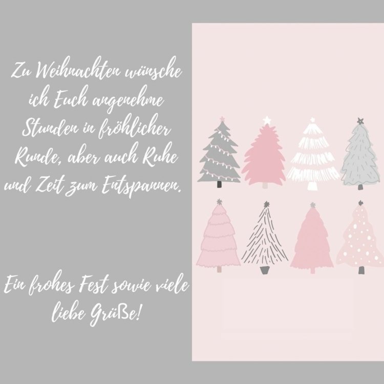 Cartões de felicitações de Natal para queridos amigos e conhecidos com pinheiros
