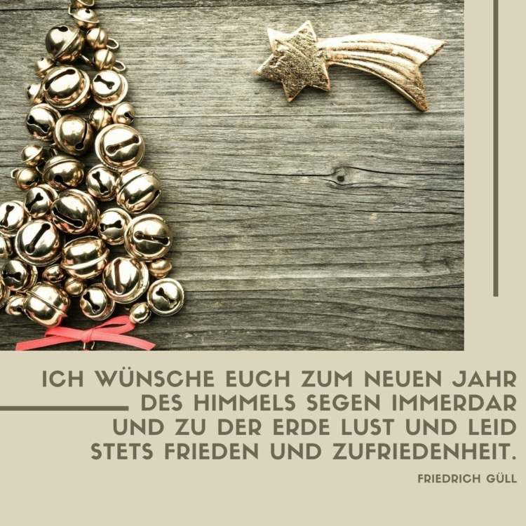 Votos de cartão de Natal e de ano novo - citação de Friedrich Güll