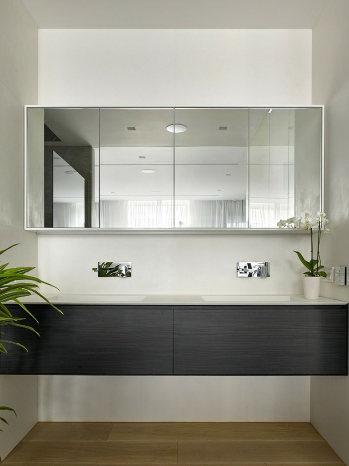 console banheiro pia espelho design moderno