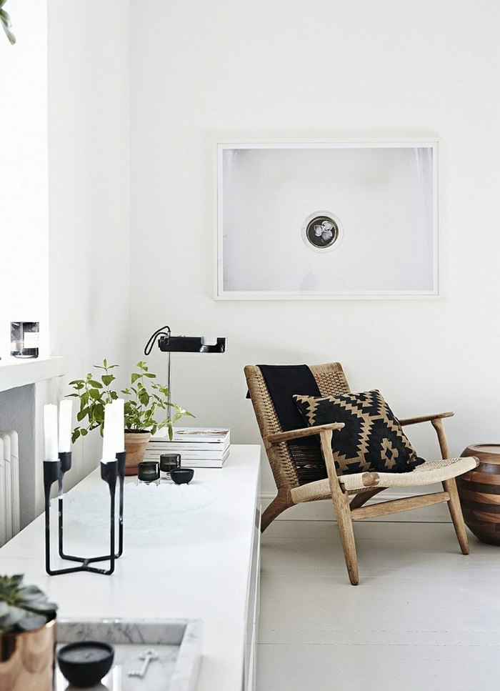 apartamento design área de estar cadeira de madeira estilo da sala de estar