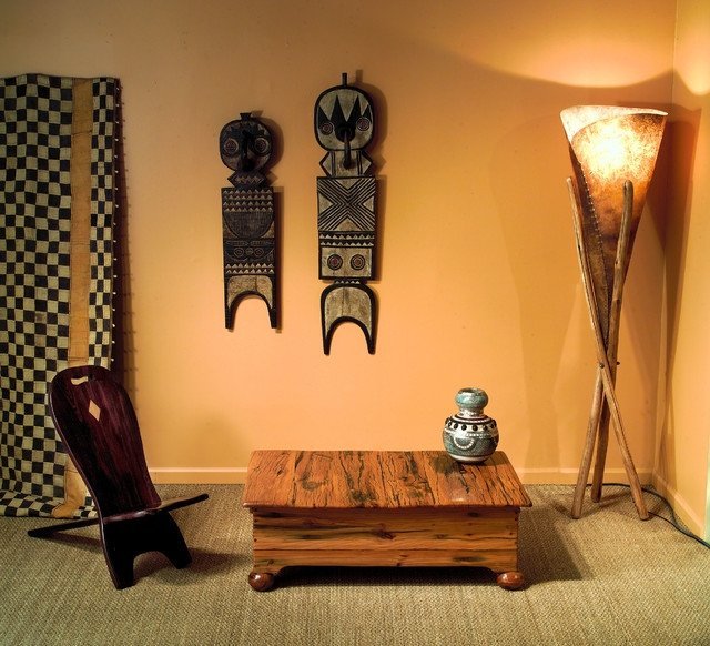 Quarto temático - mobiliário - móveis de madeira - decorações africanas rústicas