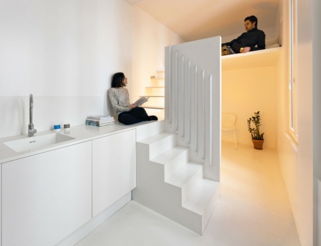 design elegante de instalação com economia de espaço