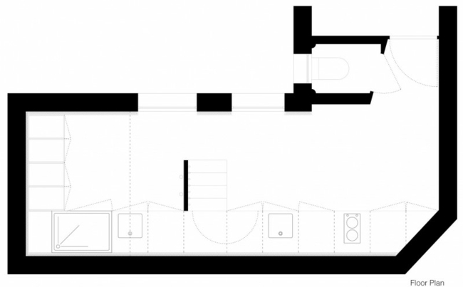 Layout do quarto apartamento de um quarto