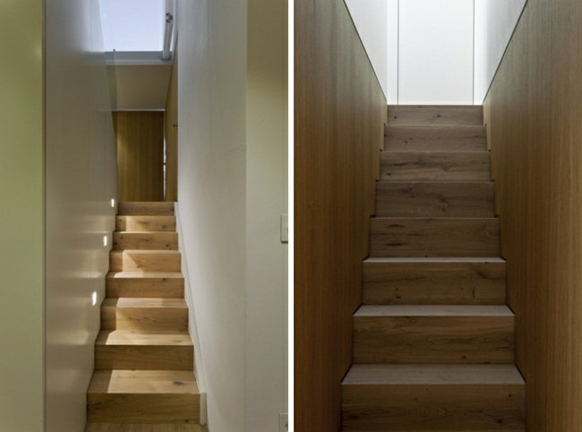 Iluminação loft apartamento revestimento de parede de madeira de carvalho