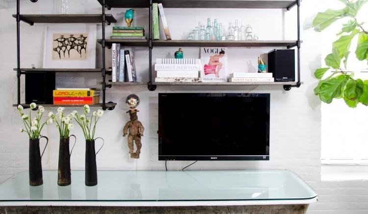 Construa suas próprias ideias de parede-móveis tubulares-estilo industrial-deco-livros