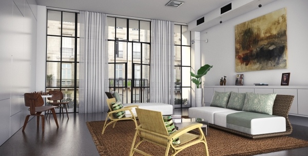 Apartamento moderno com toques coloridos e ideias de decoração para morar