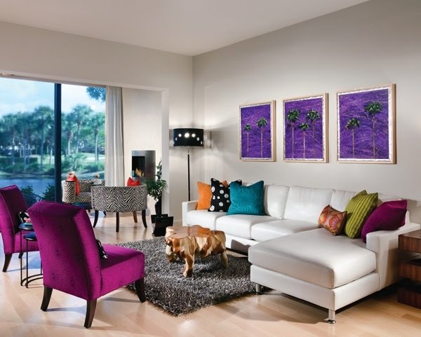 cores-brilhantes-orquídeas-ideias-sala-design-moderno