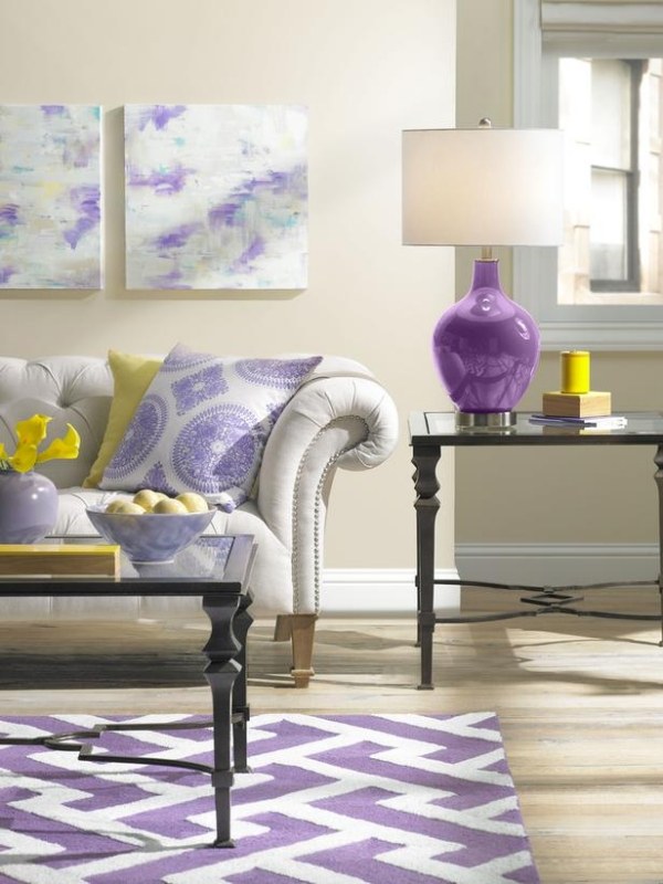 Sala de estar-design-decorar-tendência-cor-2014-roxo-tapete-design
