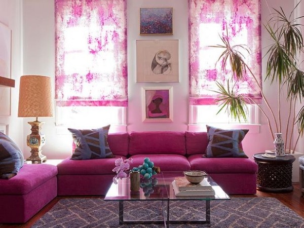 Modern-mix-purple-purple-pink-living-room-color-design-2014