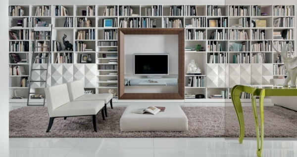 Concerto-bookcase-tv-holder-walnut