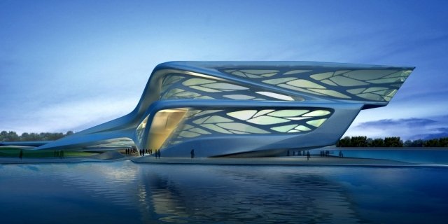 moderno centro de artes cênicas Hadid-Abu Dhabi Design