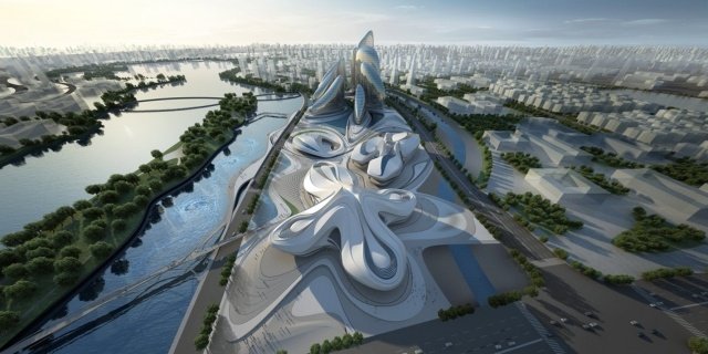 Zaha Hadid Architect Projetos cultura internacional Art Center China Changsha Meixihu