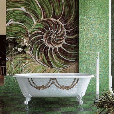 luxuoso-mosaico-azulejo-Sicis-banheira