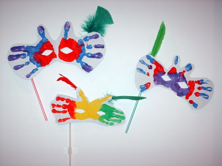 DIY carnaval mascaras artesanato ideias jardim de infância carnaval