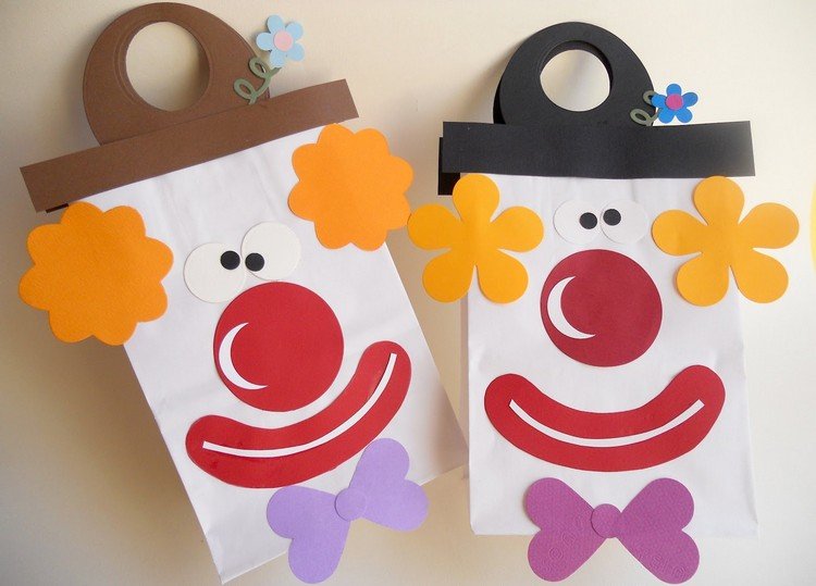 artesanato com crianças palhaços carnaval engraçados