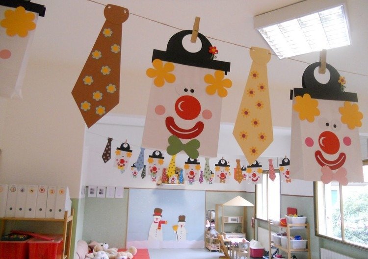 carnaval funileiro creche remendo idéias deco palhaços