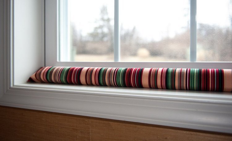 faça você mesmo rolhas anti-ventos diy windstopper janela em casa remendar listras coloridas coloridas isolar eficiência energética de inverno economizar custos de aquecimento