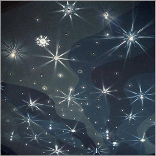 Stretch mennyezet Csillagos ég Swarovski kristályokkal